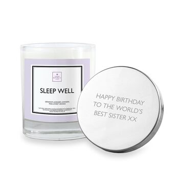 Personalised Soy 'Sleep Well' Essential Oil Candle, 4 of 9