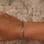 Silver 5mm Figaro Chain Bracelet Adjustable Minimal Gift, thumbnail 6 of 6