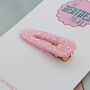Pink Glitter Resin Hair Clip / Blush Statement Hair Slide / Girl's Birthday Present / Fashion Hair Accessory, thumbnail 4 of 4