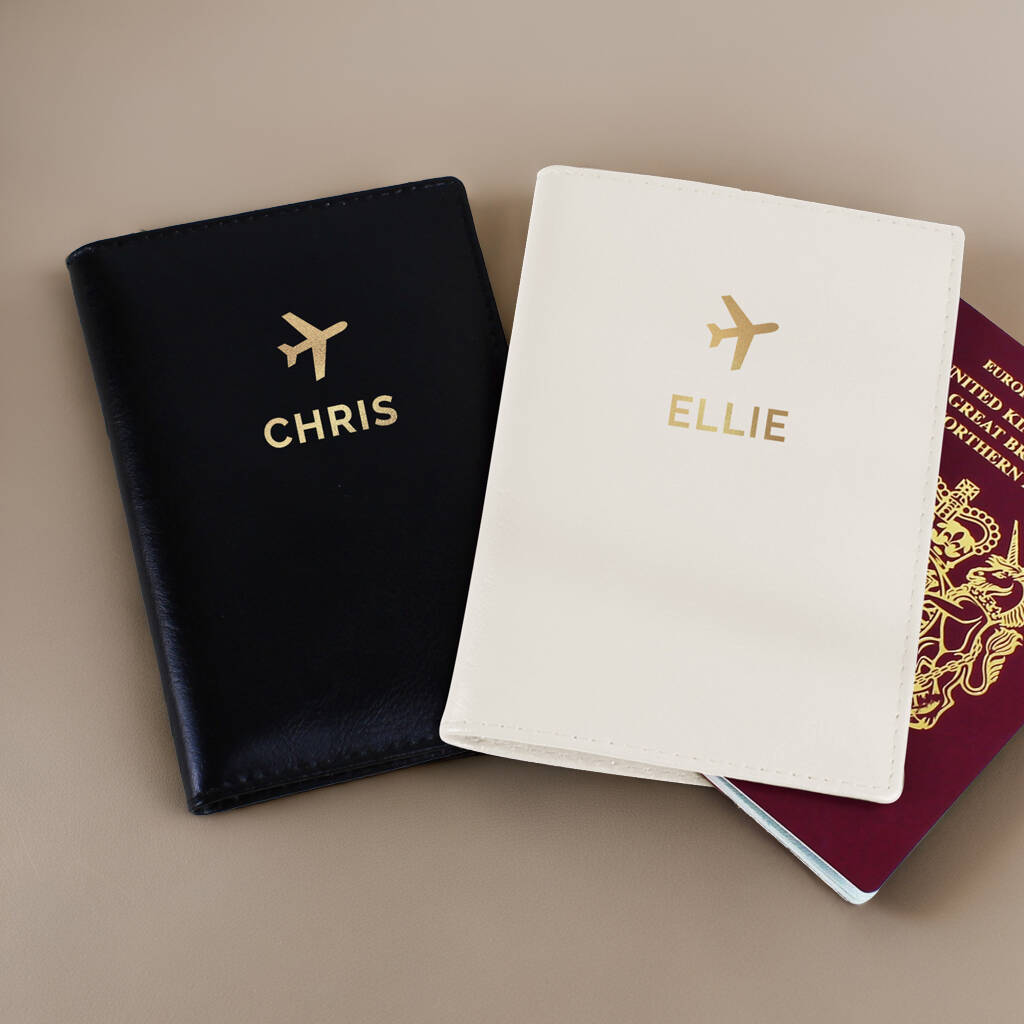 Personalised Gold Name Passport Holders Set, 1 of 4