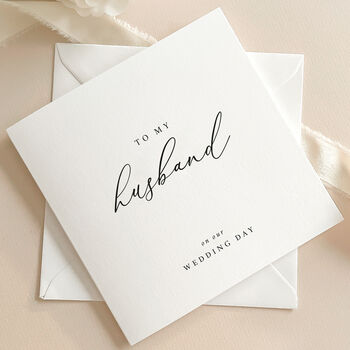 Luxury Wedding Day Card To My Husband With Wax Seal, 7 of 9