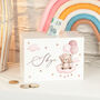 Personalised Baby Teddy Clouds And Stars Money Box, thumbnail 1 of 3