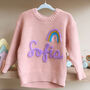 Personalised Name Knitted Cotton Jumper – Gift For Little Ones, thumbnail 4 of 12