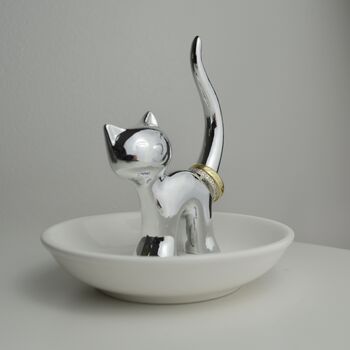 Personalised Cat Ring Stand And Dish, 2 of 8