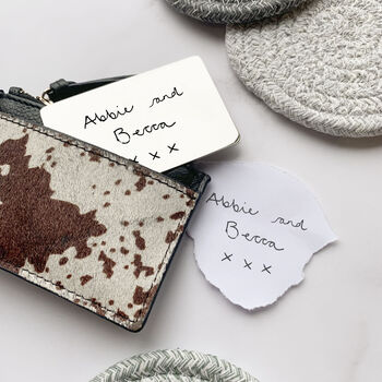 Stainless Steel Personalised Handwriting Wallet Card, 2 of 5