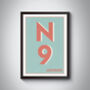 N9 Edmonton London Postcode Typography Print, thumbnail 7 of 10