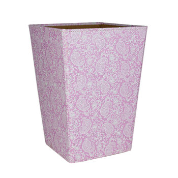 Recycled Pastel Paisley Waste Paper Bin, 2 of 5