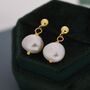 Genuine Baroque Pearl Dangle Stud Earrings, thumbnail 5 of 12