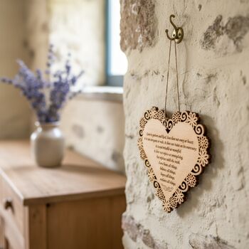 “Love Endures All Things” Bible Verse Heart Sign, 6 of 6