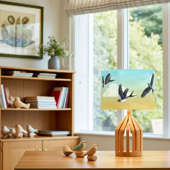 Swallow Bird Lampshade – Handmade Nature Inspired Lighting, 3 of 3