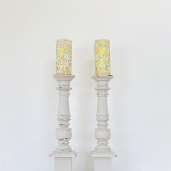 Floral Pillar Candle ~ Autumnal, 2 of 3