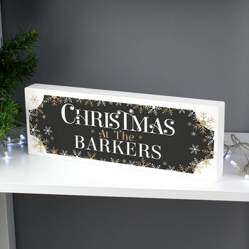 Personalised Family Christmas Wooden Mantel Decoration, 4 of 5