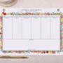 Bold Floral Personalised Weekly Planner Desk Pad, thumbnail 1 of 4