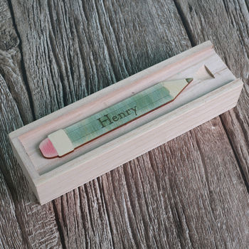Personalised Back To School Wooden Pencil Case, 10 of 12
