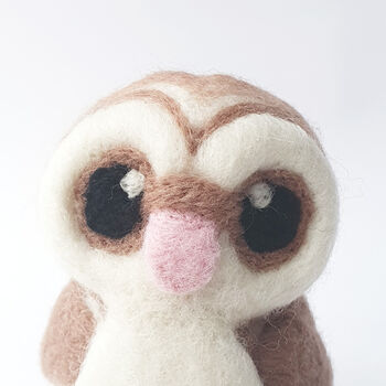 Barn Owl Needle Felted Ornament, 6 of 10