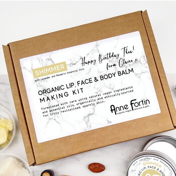 Organic Lip, Face And Body Balm Making Kit 'Shimmer', 4 of 11