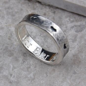 Personalised Happily Ever After Sterling Silver Heart Ring, 8 of 9