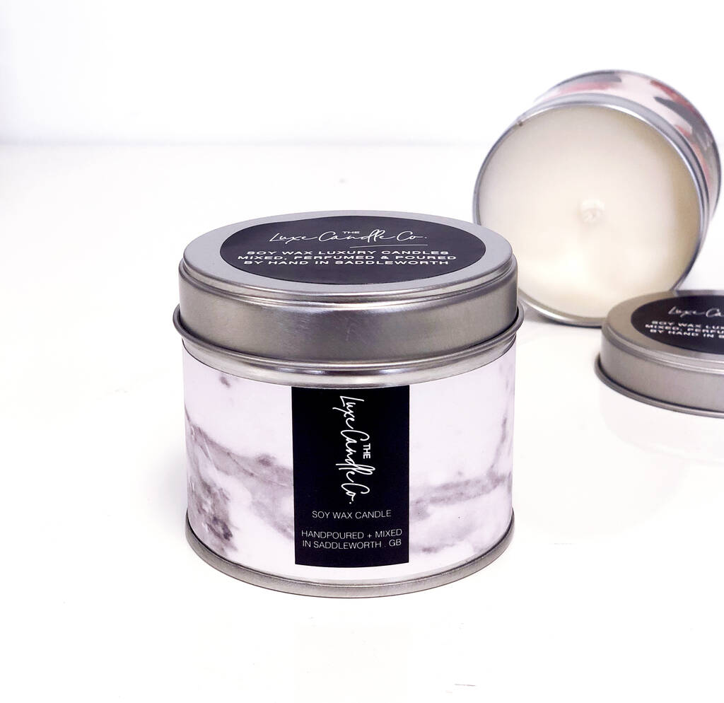 Marble Print Candle By The Luxe Candle Co