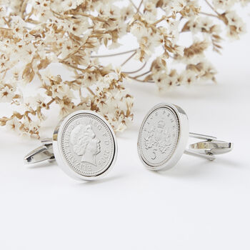 Five Pence 18th 2006 Birthday Coin Cufflinks, 2 of 10