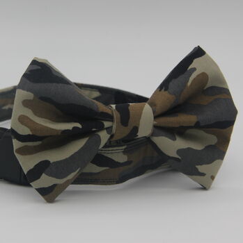 Green Camouflage Dog Bow Tie, 2 of 6