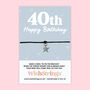 Milestone Birthday Wish Bracelet Gift, thumbnail 5 of 12