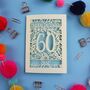 Personalised 60th Birthday Card Papercut Flower Design, thumbnail 7 of 7