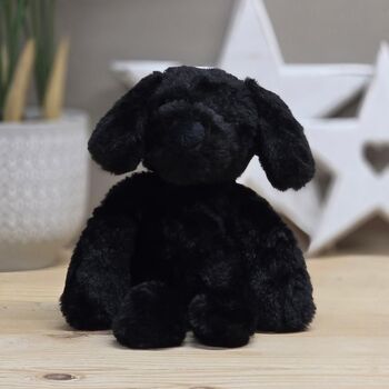 Monty The Plush Long Leg Black Puppy Soft Toy, 2 of 3
