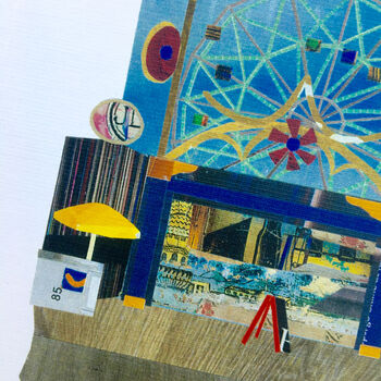 'Coney Island, New York' Recycled Paper Collage Print, 3 of 5