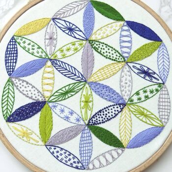 Starflower Sampler Hand Embroidery Kit, 2 of 11