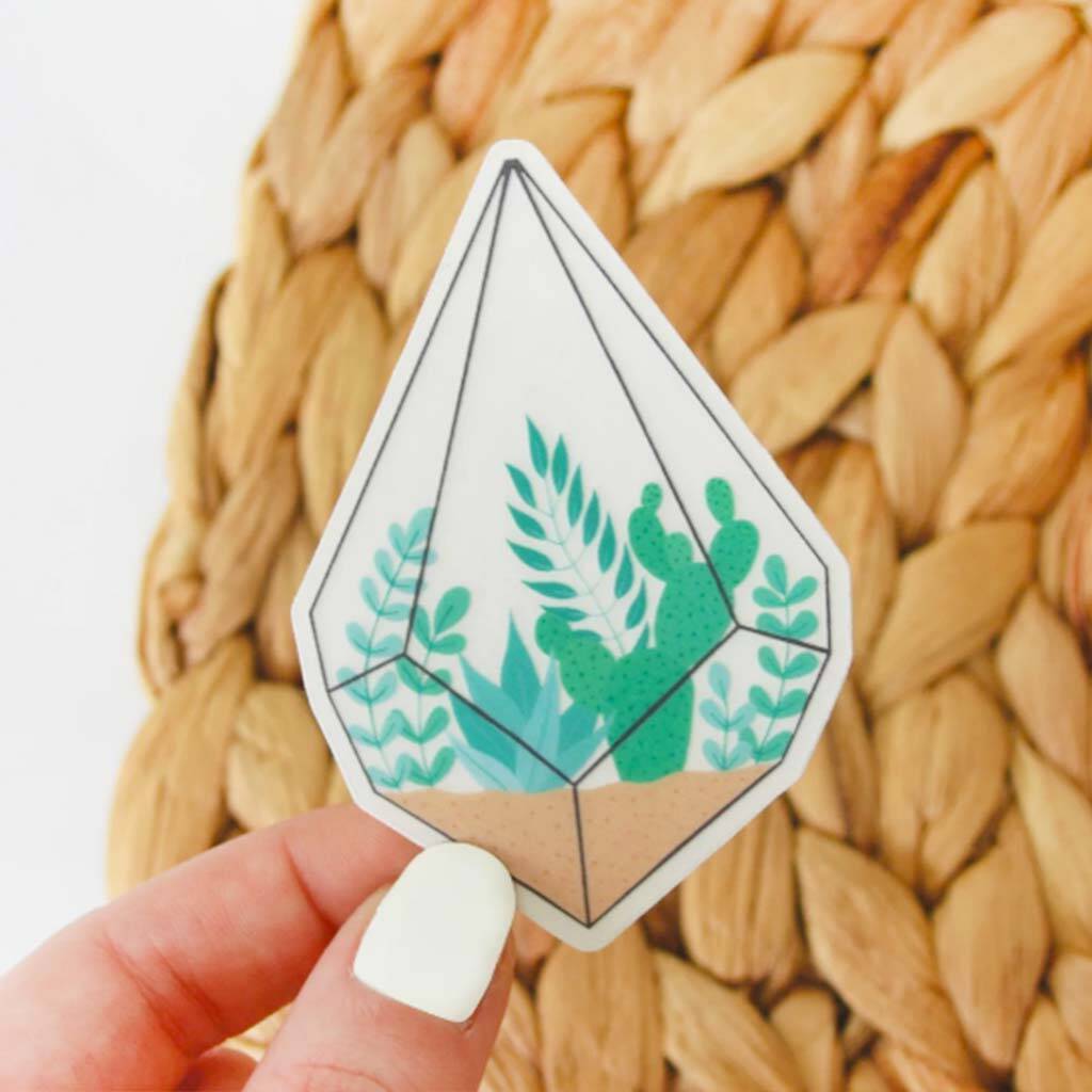 Terrarium Vinyl Sticker By paigesillustrations
