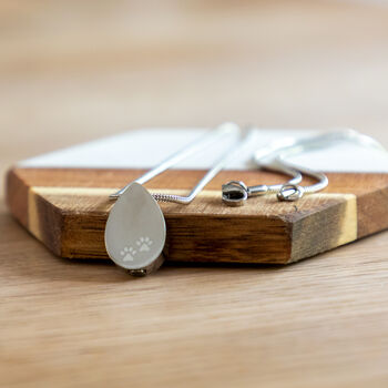 Pet Urn Teardrop Pendant Cremation Ashes Necklace, 2 of 6