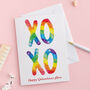Xo Xo Rainbow Card Can Be Personalised, thumbnail 5 of 5