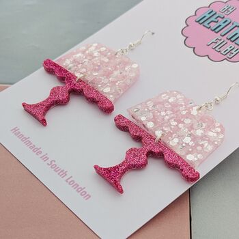Jelly On A Plate Glitter Resin Earrings, 8 of 9