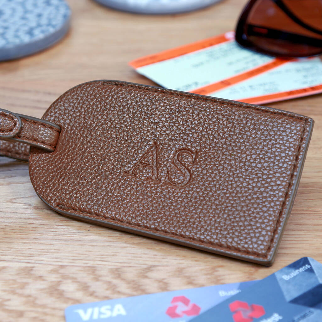 Personalised Debossed Faux Leather Luggage Tag By Duncan Stewart ...