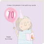70th Birthday Girl Old People Like Cards Card, thumbnail 1 of 1