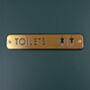 G Decor Premium Lacquered Satin Brass Door Sign Collection Engraved Symbols For Indoor Or Outdoor Display, thumbnail 6 of 9