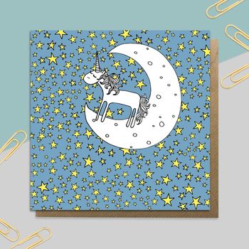 Starry Night Unicorn Card, 2 of 2