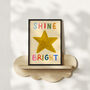 Shine Bright Star Drawn Illustrated Nursery Print, thumbnail 4 of 4