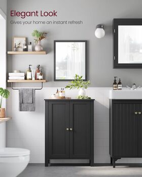 Storage Cabinet With Two Doors And Adjustable Shelves, 3 of 9