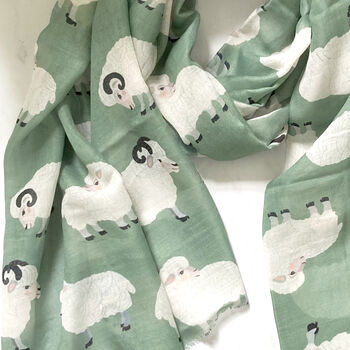 Sheep Print Scarf, 2 of 4