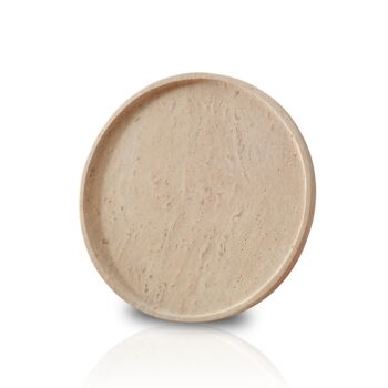 Handmade Round Travertine Serving Tray, 2 of 2