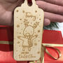 Personalised Reindeer Wooden Christmas Gift Tag Pack, thumbnail 2 of 2