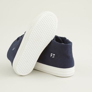 Personalised Navy Toddler High Top Trainers, 3 of 6