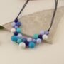 Blue Speckled Silicone Statement Necklace, thumbnail 3 of 6