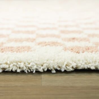 Neamiah Chequered Shag Area Rug, 6 of 6