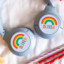 Personalised Rainbow Childrens Wireless Headphones, thumbnail 2 of 3