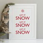 Let It Snow Christmas Print, thumbnail 1 of 3