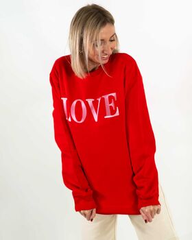 Embroidered Love Premium Fairwear Sweatshirt, 10 of 10