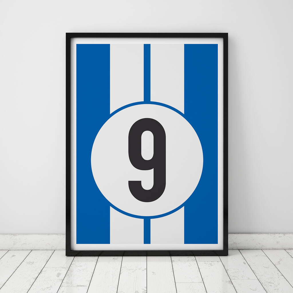 Personalised Classic Motorsport Number Framed Art Print By Attic Room