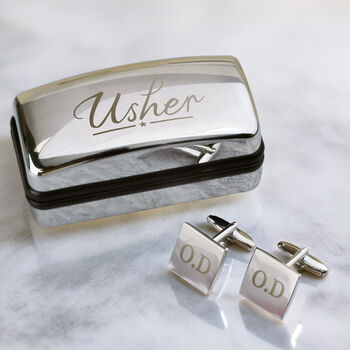 Personalised Wedding Party Cufflinks Gift Set, 3 of 6